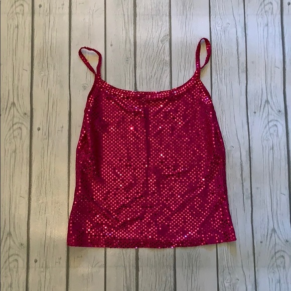 Dynamite Tops - Dynamite Pink Sequin Tank Top